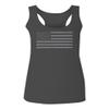 0176. Gray America USA American United States Vintage Flag Patriotic Style Women's Tank Top Racerback (Characol X Small) view 1