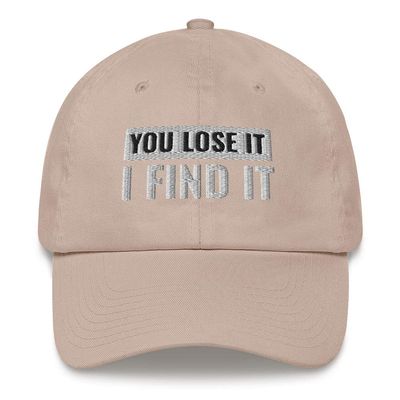 CreativeTees4You Metal Detector Gift Embroidered Dad Hat Baseball Cap Cotton Adjustable Metal Detecting Dirt Fishing Stone