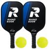 Champion Sports Wooden Pickleball Paddle Set: Rhino Edge Wood Pickleball Paddle - Indoor/Outdoor Pickle Ball Paddles - Red/Black & Yellow/Black Rackets with Two Pickleballs view 1