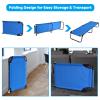 GYMAX Folding Camping Cot, Portable Ultralight Compact Sleeping Cot Bed for Adults with Oxford Fabric, for Outdoor Travel Backpacking Hiking Patio Home Office, 330LBS view 2
