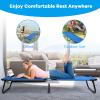 GYMAX Folding Camping Cot, Portable Ultralight Compact Sleeping Cot Bed for Adults with Oxford Fabric, for Outdoor Travel Backpacking Hiking Patio Home Office, 330LBS view 4