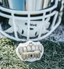 Loudmouth Football Mouth Guard - 3D Chrome Grillz Football Mouthpiece, Fits Adult & Youth, Mouth Guard Accessories (3D Grillz Bling - Chrome White/Gold) view 4
