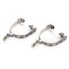 West Cowboy Spurs Spurs for Cowboy Boots Spurs Cowboy Spurs for Men for Cowboy Boots Stainless Steel Boot Spurs Horse Boot Spurs 3.35x3.15inch Bumper Spurs with Gear for Equestrian Spurs view 2