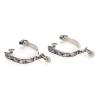 West Cowboy Spurs Spurs for Cowboy Boots Spurs Cowboy Spurs for Men for Cowboy Boots Stainless Steel Boot Spurs Horse Boot Spurs 3.35x3.15inch Bumper Spurs with Gear for Equestrian Spurs view 3