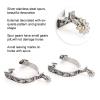 West Cowboy Spurs Spurs for Cowboy Boots Spurs Cowboy Spurs for Men for Cowboy Boots Stainless Steel Boot Spurs Horse Boot Spurs 3.35x3.15inch Bumper Spurs with Gear for Equestrian Spurs view 4