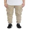 AIRNINE Men's Premium Twill Drop Crotch Jogger Pants S-5XL (Khaki Cargo, Large) view 2