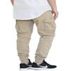 AIRNINE Men's Premium Twill Drop Crotch Jogger Pants S-5XL (Khaki Cargo, Large) view 3