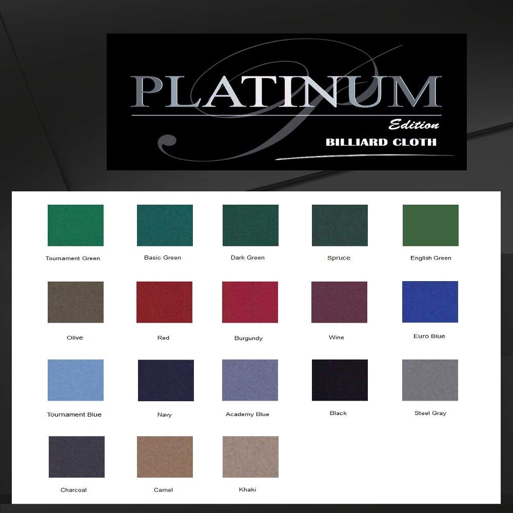 DB Entertainment Company Platinum Edition Billiard Pool Table Fabric Cloth Bed and Rails Pre-Cut (18 Colors) 7' 8' 8'OS 9' 10' Tables (Burgundy, 10' Billiard Pool Table Cloth)
