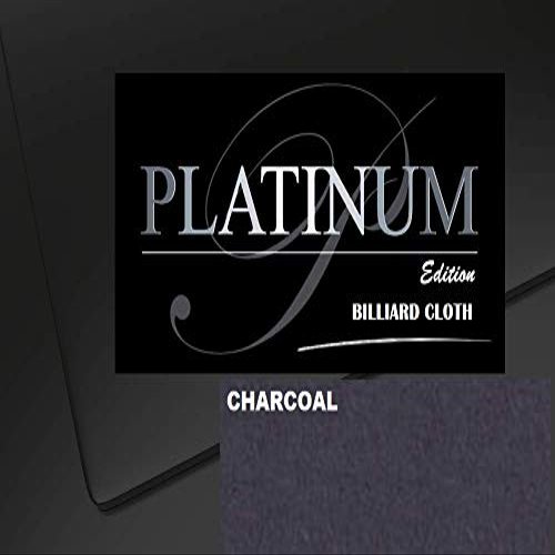 DB Entertainment Company Platinum Edition Billiard Pool Table Fabric Cloth Bed and Rails Pre-Cut (18 Colors) 7' 8' 8'OS 9' 10' Tables (Charcoal, 9' Billiard Pool Table Cloth)
