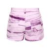 THUNDER STAR Ripped Jean Shorts for Women Mid Rise Frayed Raw Hem Stretchy Denim Shorts Fringe L view 3