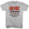 AC/DC Rock Band We Salute You North American 1982 Tour Shirt Adult Short Sleeve T-Shirt Gray view 1