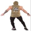 BIG SAM SPORTSWEAR COMPANY Men's Workout Hooded Tank Tops Sleeveless Gym Cotton Tee (Khaki, XXXL) view 4