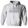 0176. Gray America USA American United States Vintage Flag Patriotic Style Sweatshirt Pullover Hoodie (White, Medium) view 1