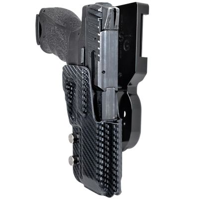Pro Heavy Duty Competition Holster fits Heckler & Koch VP9 4.09in (Right-Hand Draw, Black/Carbon Fiber)