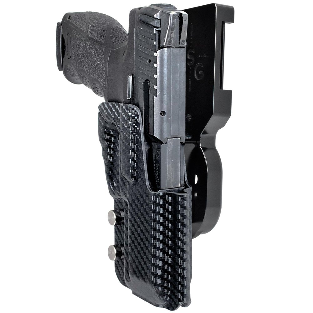 Pro Heavy Duty Competition Holster fits Heckler & Koch VP9 4.09in (Right-Hand Draw, Black/Carbon Fiber)