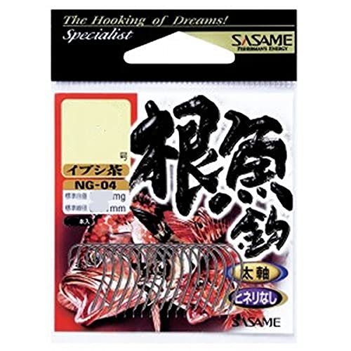 Sasame NG-04 Root Fish Hook, Brown, No. 12
