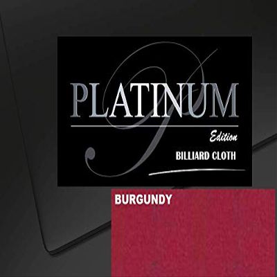 DB Entertainment Company Platinum Edition Billiard Pool Table Fabric Cloth Bed and Rails Pre-Cut (18 Colors) 7' 8' 8'OS 9' 10' Tables (Burgundy, 7' Billiard Pool Table Cloth)