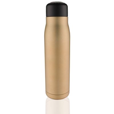 Pioneer Stainless Steel Vacuum Insulated Drinks Bottle, BPA Free Metal Drinking Bottle For Hot and Cold Drinks, 500ml, Matt Bronze, KVB500MBR