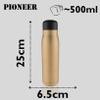 Pioneer Stainless Steel Vacuum Insulated Drinks Bottle, BPA Free Metal Drinking Bottle For Hot and Cold Drinks, 500ml, Matt Bronze, KVB500MBR view 3