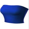 Design by Olivia Women's Casual Solid Double Layered Strapless Basic Tube Top Royal Blue L view 1