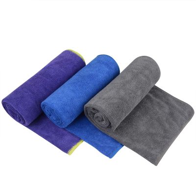 KinHwa Absorbent Workout Towels for Gym Soft 3 Pack Gym Towels for Sweat Microfiber Sports Towel Perfect Size for Workouts, Hot Yoga, Running, Biking or Camping 16inch x 31inch Gray+Purple+Blue