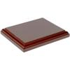 Plymor Fruitwood Rectangular Wood Display Base, 5.875" W x 4.875" D x 0.75" H (Display Dimensions 5.125" W x 4.125" D), Pack of 2 view 1