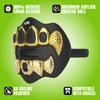 Loudmouth Football Mouth Guard - 3D Chrome Grillz Football Mouthpiece, Fits Adult & Youth, Mouth Guard Accessories (3D Grillz Bling - Chrome Black/Gold) view 3
