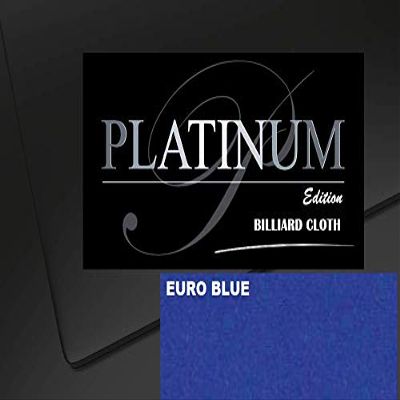 DB Entertainment Company Platinum Edition Billiard Pool Table Fabric Cloth Bed and Rails Pre-Cut (18 Colors) 7' 8' 8'OS 9' 10' Tables (Euro Blue, 8' Billiard Pool Table Cloth)