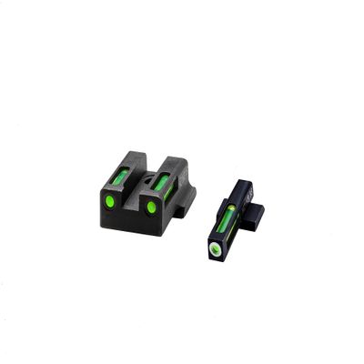 HIVIZ Litewave H3 Tritium/Litepipe Sight Set for S&W M&P Shield 9EZ/380EZ Front & Rear Day/Night Sights