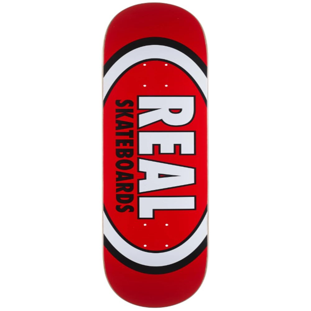 Real Team Classic Oval Skateboard Deck - Red - 8.12"