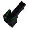 HIVIZ Ruger Revolver Rear Sight Fiber Optic Replacement Rear Sight for Ruger Blackhawk, Super Blackhawk, GP100, and Redhawk Revolvers view 1