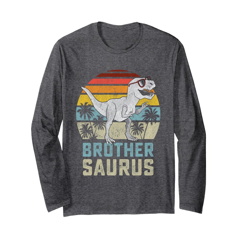 Brothersaurus T Rex Dinosaur Brother Saurus Family Matching Long Sleeve T-Shirt