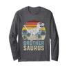 Brothersaurus T Rex Dinosaur Brother Saurus Family Matching Long Sleeve T-Shirt view 1