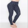 ALWAYS High Waisted Leggings for Women - Premium Buttery Soft Yoga Workout Stretch Navy Flamingo Print Pants Plus Size view 2