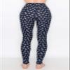ALWAYS High Waisted Leggings for Women - Premium Buttery Soft Yoga Workout Stretch Navy Flamingo Print Pants Plus Size view 4