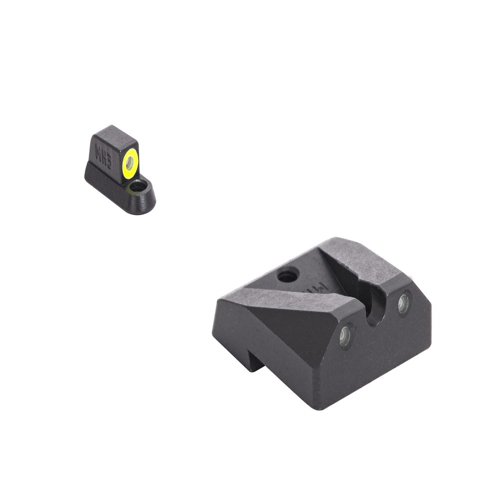 Meprolight Hyper-Bright CZ Shadow 2 Pistol Sight Set, Yellow Ring/Green, Fixed, Handgun Accessory (0477873121)