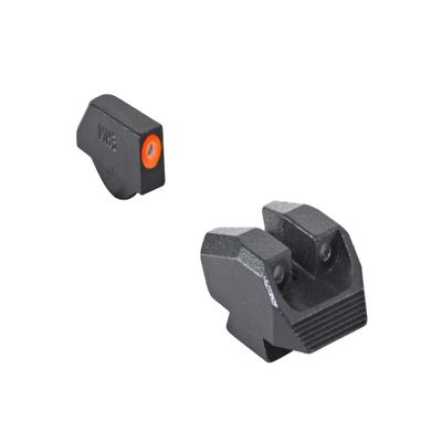 Meprolight Hyper-Bright Kimber K6/DASA Revolver Pistol Sight Set, Fixed Orange Ring/Green Dot, Tritium Illumination (0412313131)