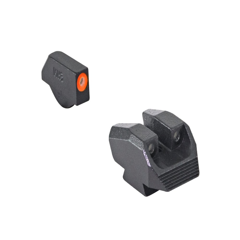 Meprolight Hyper-Bright Kimber K6/DASA Revolver Pistol Sight Set, Fixed Orange Ring/Green Dot, Tritium Illumination (0412313131)