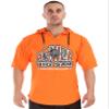 BIG SAM SPORTSWEAR COMPANY Men's Hooded Cotton Microporous Activewear T-Shirt | Short Sleeve Workout Item (Orange, L) view 1