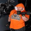 BIG SAM SPORTSWEAR COMPANY Men's Hooded Cotton Microporous Activewear T-Shirt | Short Sleeve Workout Item (Orange, L) view 3
