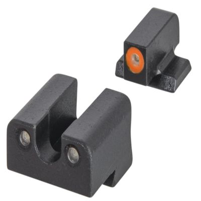 MEPRO Hyper-Bright tritium Night Sights Compatible with Canik TP Series Green tritium, Orange Colored Front Ring, U-Notch Rear by Meprolight