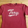 Troy University Apparel Trojans Shirt Premium Super Soft Heather Cardinal Red T Shirt Comfy Tee for Men and Women (Large) view 2