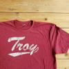 Troy University Apparel Trojans Shirt Premium Super Soft Heather Cardinal Red T Shirt Comfy Tee for Men and Women (Large) view 4