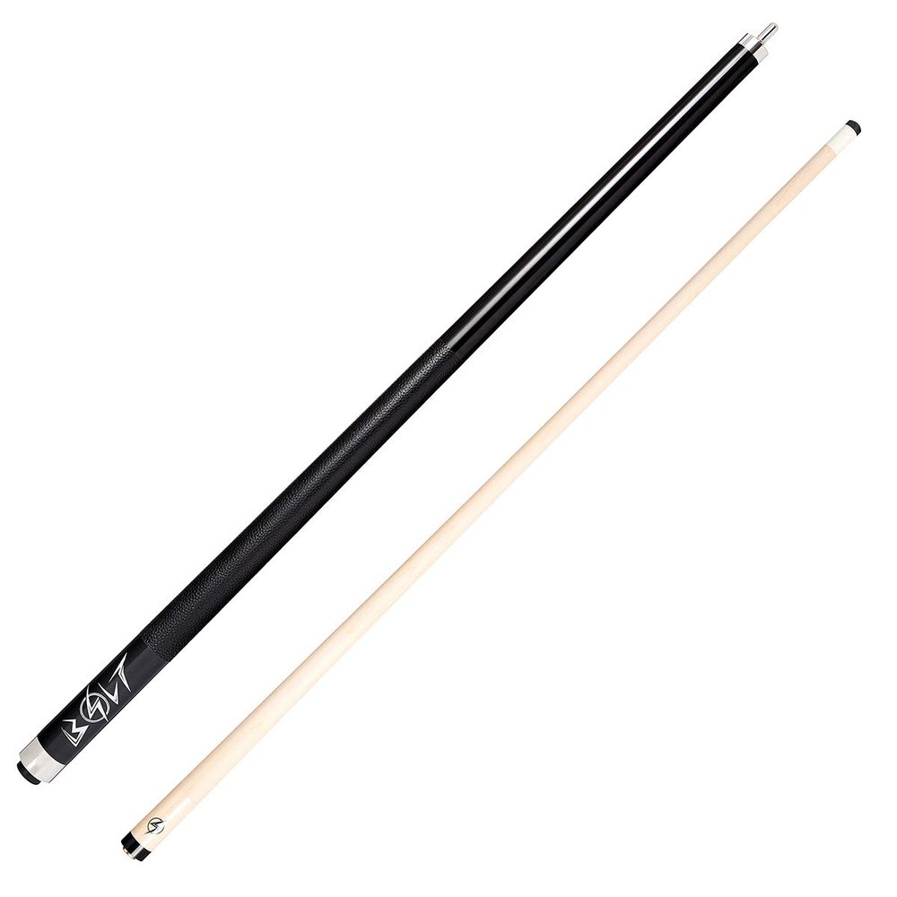 Bolt High Performance Maximum Control Pool Stick 2 Piece Maple 19 20 or 21 oz Pool Cue for Home Bar Pub Billiard Hall XTC Fiber (Maple/Black, 20)