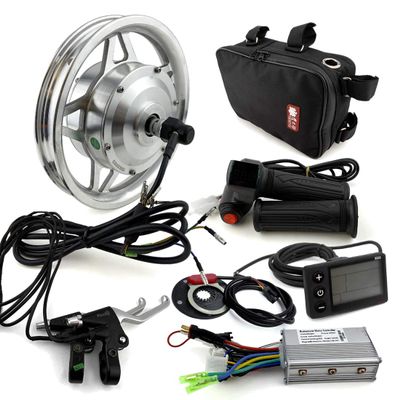 L-faster 12 inch 250W Brushless Hub Motor Kit with LCD Screen and Throttle Handle for Small Bicycle Front Wheel (36V)