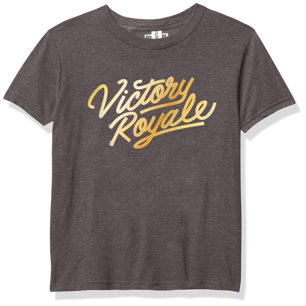 FORTNITE Victory Script Logo Boy's Heather Crew Tee