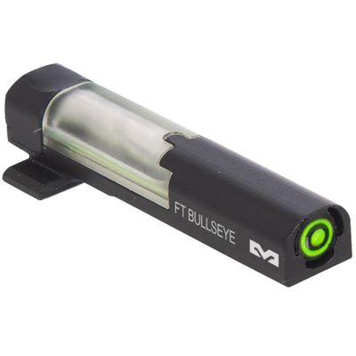 Meprolight Mepro FT Green Bullseye Front Sight - Fiber-Optic Day/Night Sight, Tritium Powered Pistol Optic, No Battery Required, Fits Most Holsters, Glock