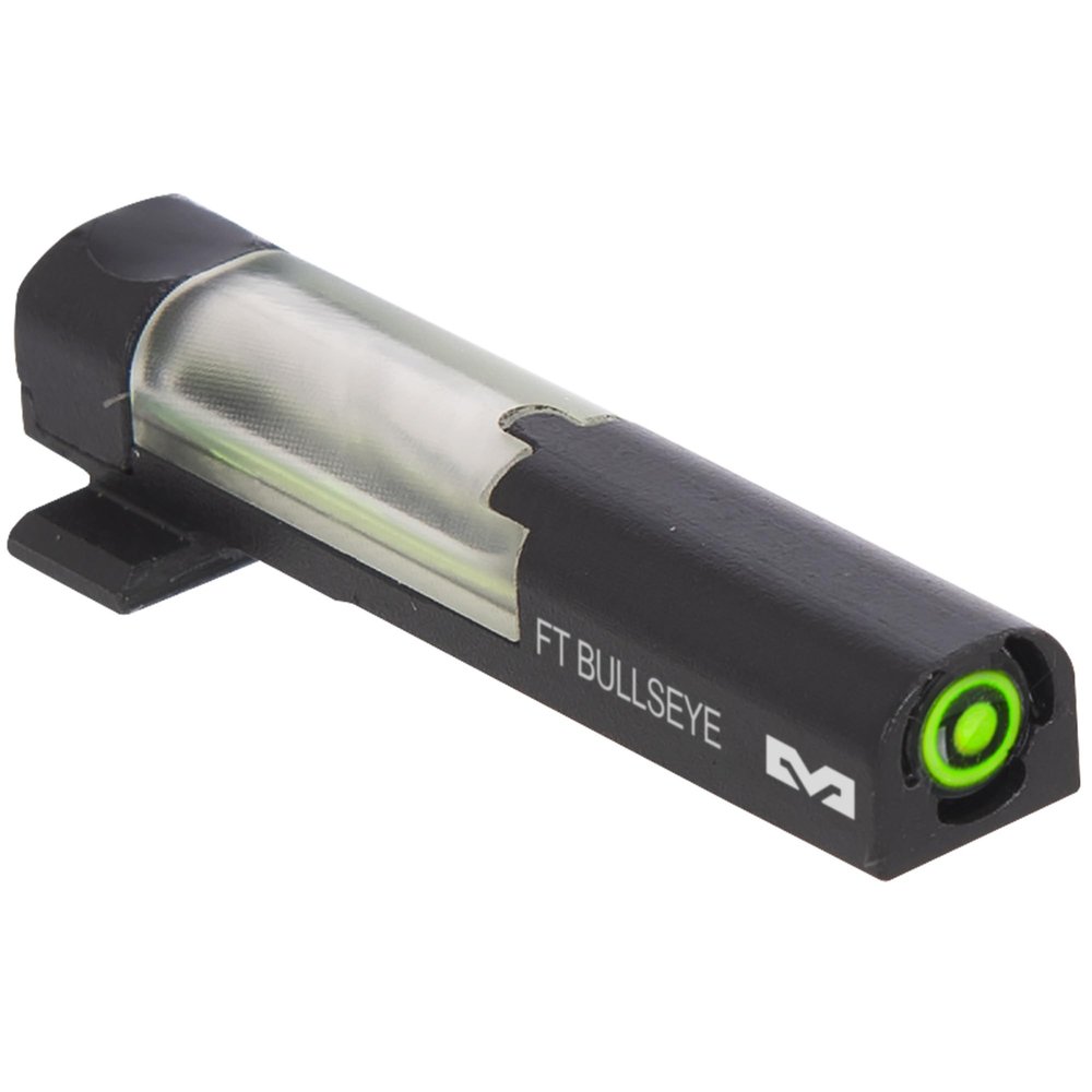 Meprolight Mepro FT Green Bullseye Front Sight - Fiber-Optic Day/Night Sight, Tritium Powered Pistol Optic, No Battery Required, Fits Most Holsters, Glock