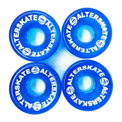 Alterskate Longboard Cruiser 65mm 78a Wheels (Translucent Blue)