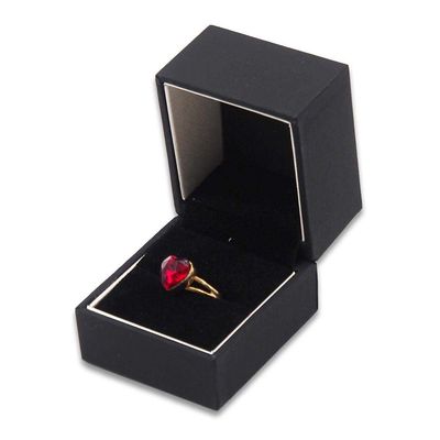 CuteBox Elegant Matte Black Ring Box